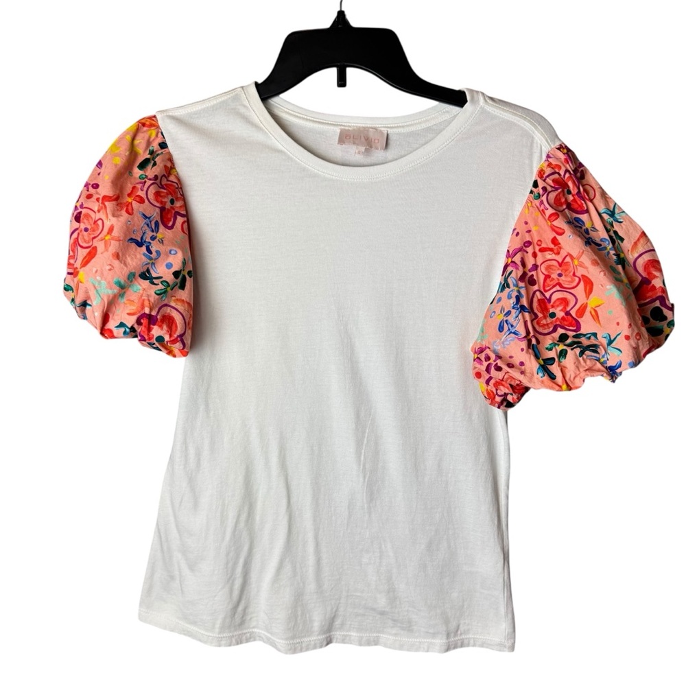 Alivia Stephanie Portovieja Top Puff Sleeve S
